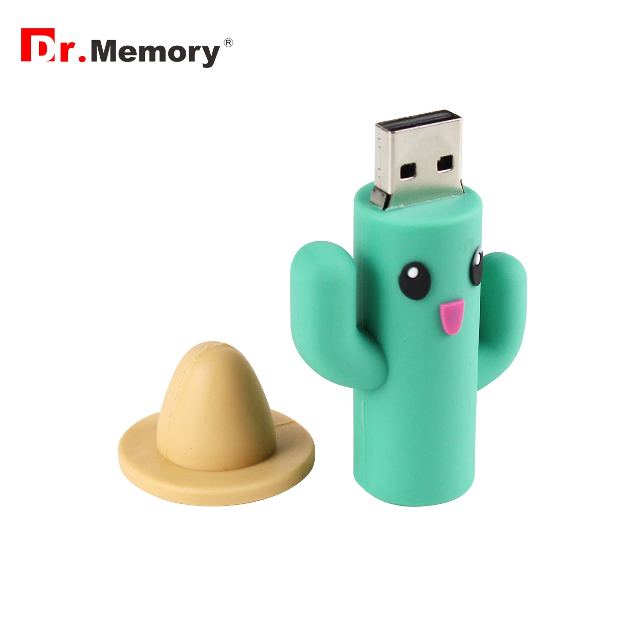 Силиконовый USB флеш-накопитель С КАКТУСОМ, 16 ГБ, флешка, 2 ГБ, 4 ГБ, 8 ГБ, 16 ГБ, 32 ГБ, 64 ГБ, 128 ГБ, флешка с героями мультфильмов, подарок, USB флеш-накопитель