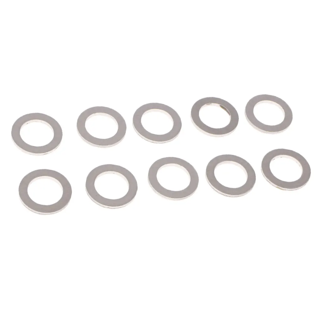 10Pcs/Set M14 Aluminum Engine Oil Drain Plug Crush Gasket Washers Seals for Honda Acura, Replaces # 94109-14000