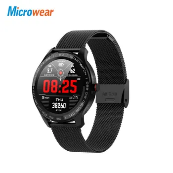 

Microwear L9 Full Round Touch Screen Stainless Steel Bezel ECG Heart Rate O2 IP68 Facebook Display Business Smart Watch