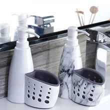 2 в 1 16x21 см PE+ ABS Диспенсер Коробка для хранения жидкого моющего средства губка дренажная доска мыло держатель