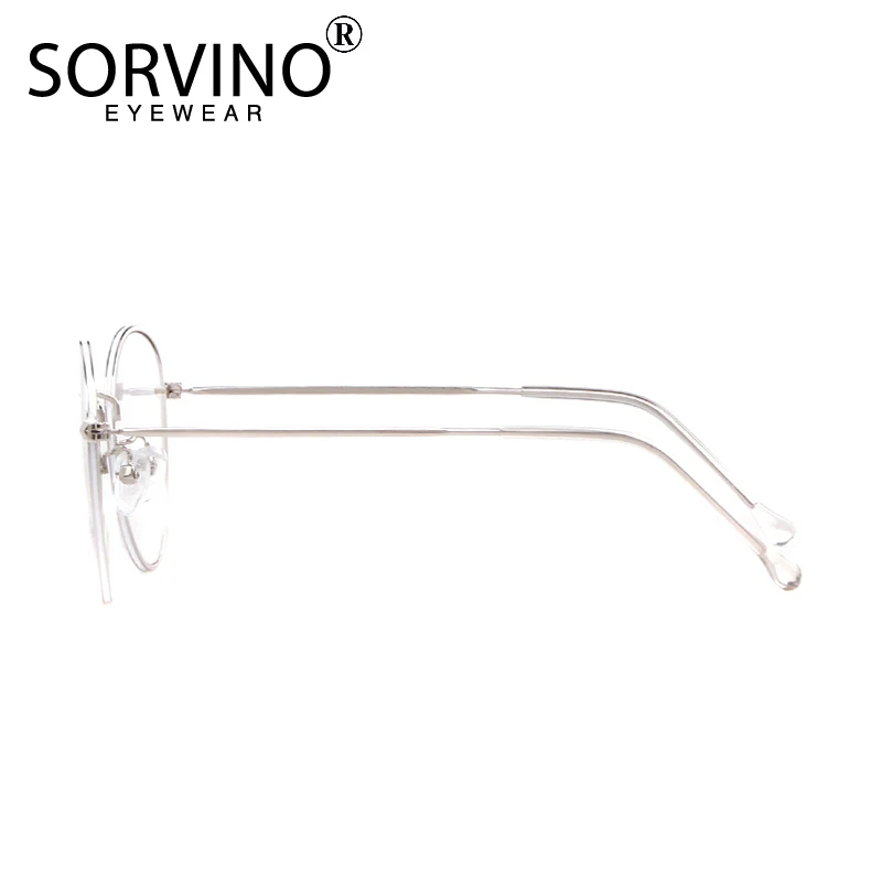SORVINO, ретро, Круглый, золотой, тонкий, Окантованный, металлический, плоский светильник, простой, зеркальный, ультра-светильник, оправа, оптическая, модная, для компьютера, очки