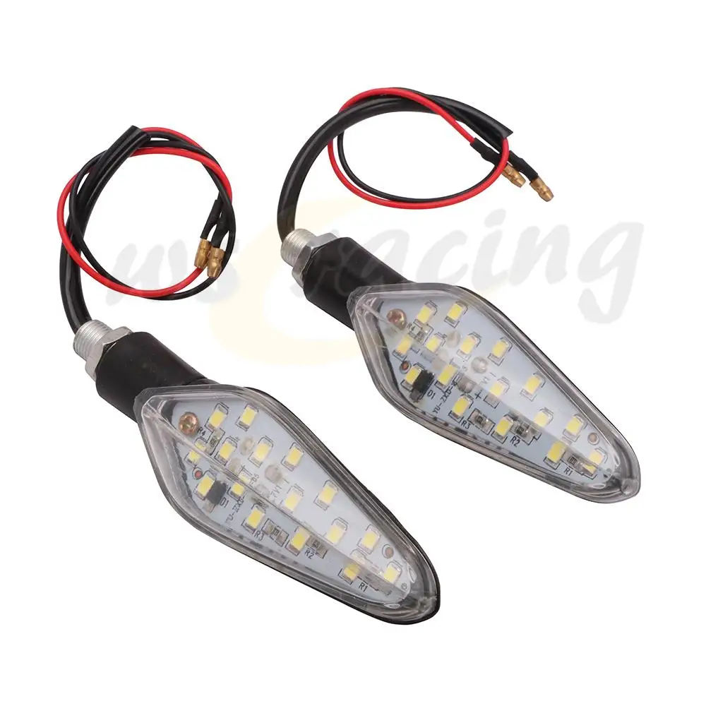12V Led мотоцикл указатели поворота Индикаторы лампы для Honda Kawasaki Yamaha KTM Suzuki Байк