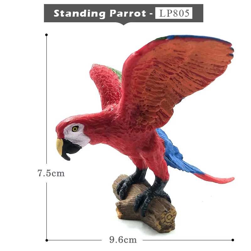 Standing Parrot Имитация индейки птица курица ферма ПВХ Модель Животного Фигурка домашний декор миниатюрное украшение для сада в виде Феи современные аксессуары - Цвет: Standing Parrot