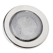 Морской 9 светодиодный круглый свет призматический нажимной объектив вкл/выкл матовый никелевый ободок