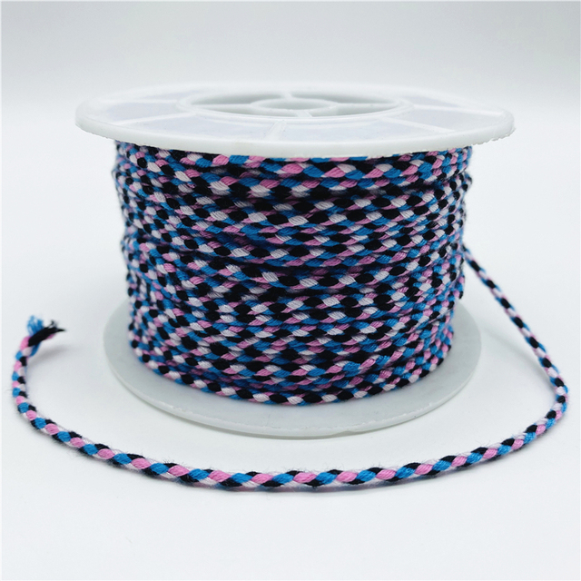 2.5mm Cotton Cord Rope Chinese Knot Macrame Cord Rope For Jewelry Making For Shamballa Bracelet