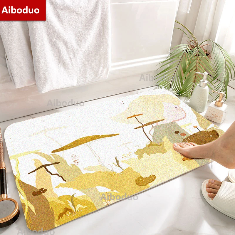 

Aiboduo INS Home Decoration Dirt-resistant Customized Carpet Non-slip Living Room Floor Mat BathMat for Family Bedroom Bathroom