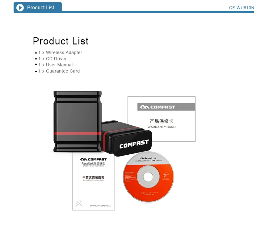 2 шт. Comfast adaptador Wi-Fi RTL8188EU wifi ключ CF-WU810N приемник wifi usb Wi-Fi адаптер wifi точка доступа мягкий AP маршрутизатор