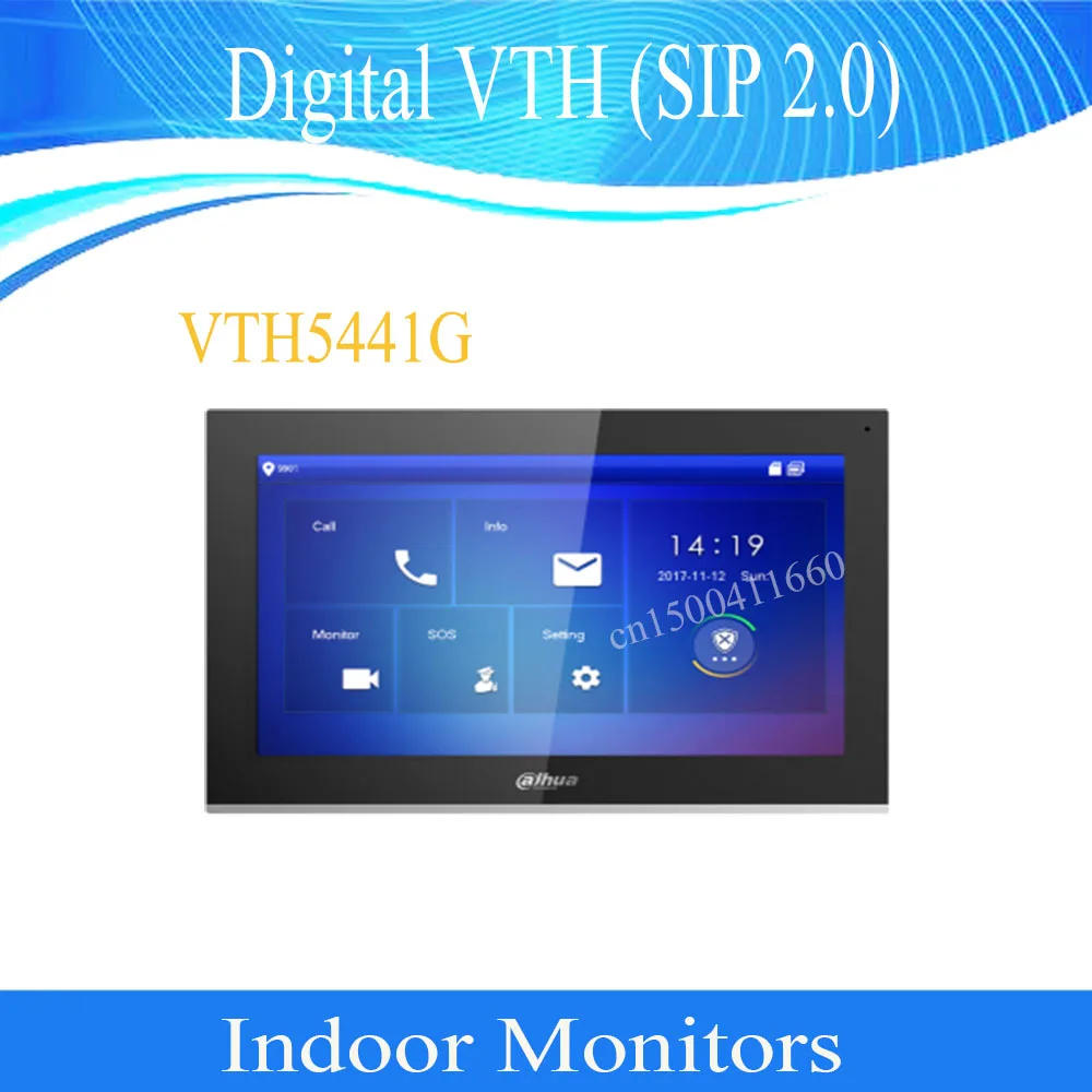 DAHUA 1" видеодомофон tft цветной внутренний монитор Цифровой VTH(SIP 2,0) Оригинальная английская версия DHI-VTH5441G