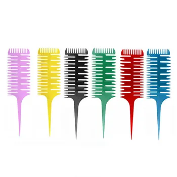 

6pcs Hair Styling Coloring Dyeing Tint Combs Sectioning Highlighting Weaving Cutting Combs Salon Hairdressing Tools