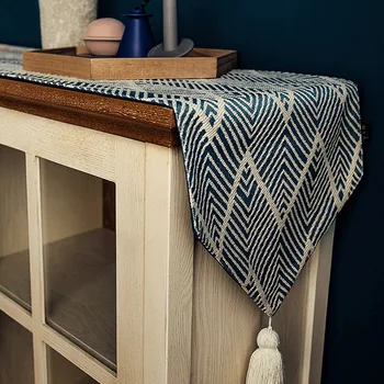 

Junwell 2 layers Poly Cotton Spring Color Jacquard Table runner with Tassel for Dinner Parties, Summer BBQ & Outdoor Picnics