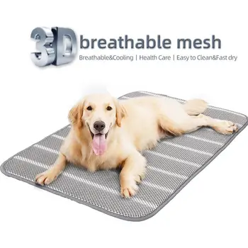 

3D Mesh Pet Pad Summer Cooling Mat Sleeping Bed Bone Ridge Protection Cushion Pet Dog Accessories Supplies for Home Shop