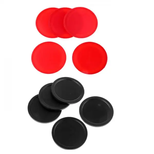10 Pieces Replacement Air Hockey Table Pucks Black Red Puck Table Game Accessories