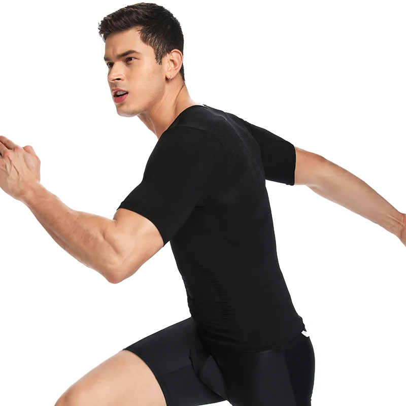 Мужская похудения Body Shaper MaleCompression груди рубашки для потери веса в области живота, приспособление для формирования футболки животик Управление Корректирующее белье корсет с функцией тренажера талии