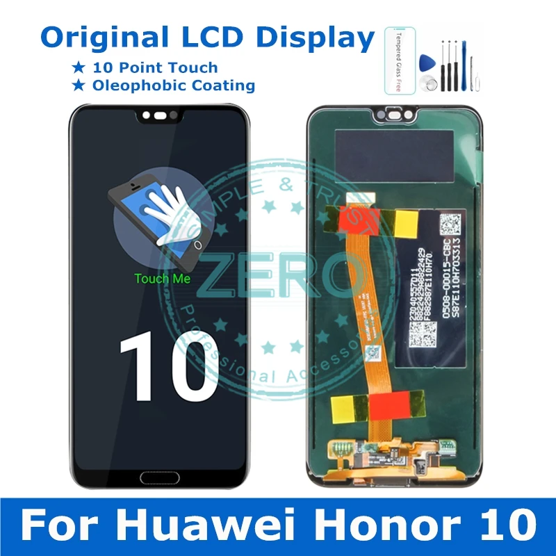 Оригинальный ЖК дисплей для Huawei Honor 10 рамка с точечным сенсорным экраном Honor10