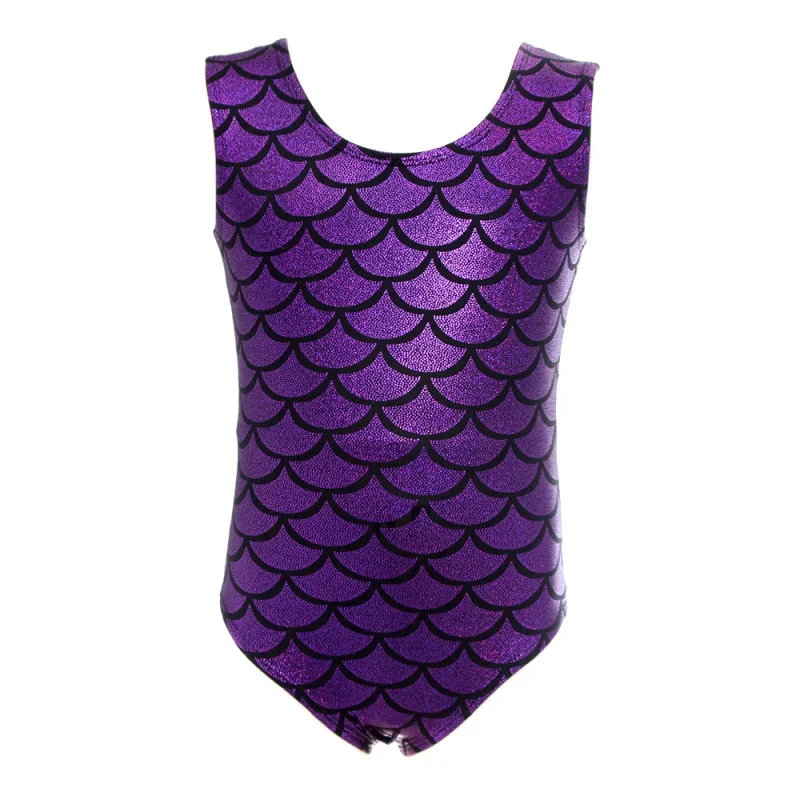 Одежда для гимнастики; Высококачественный комбинезон без рукавов для девочек; одежда для занятий балетом и танцами - Цвет: purple