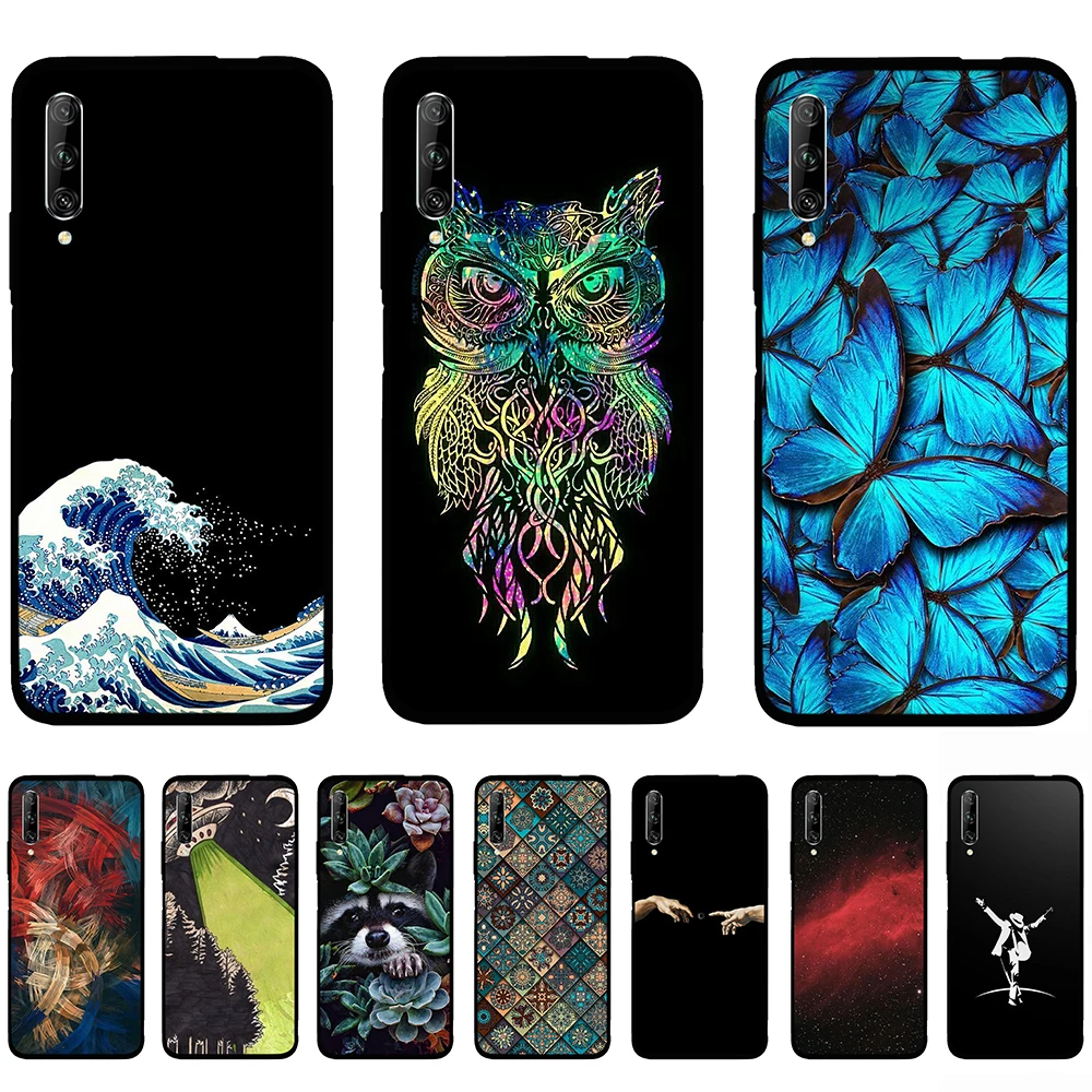 Чехол премиум класса из ТПУ для Huawei Y9s черный чехол накладка с милым рисунком