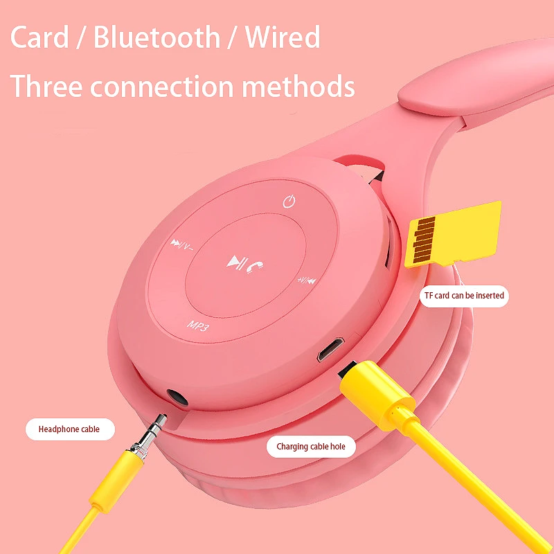 Y08 Bluetooth Headphone Wireless Bluetooth HiFi Stereo Over Ear Headphone Headset with Mic