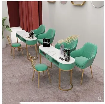 

Nordic manicure table and chair set combination marble net red special price manicure table manicure table