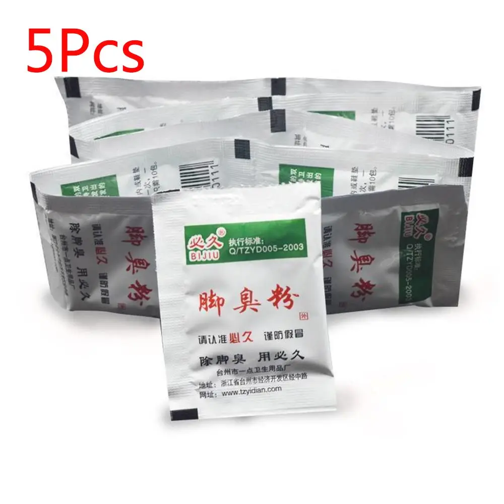 5Pcs 5/10 упаковок про порошок антиперспирант дезодорант неприятный запах удаление запаха ног обувь анти запах ноги облегчение боли Уход Инструмент аксессуары - Цвет: 5Pcs
