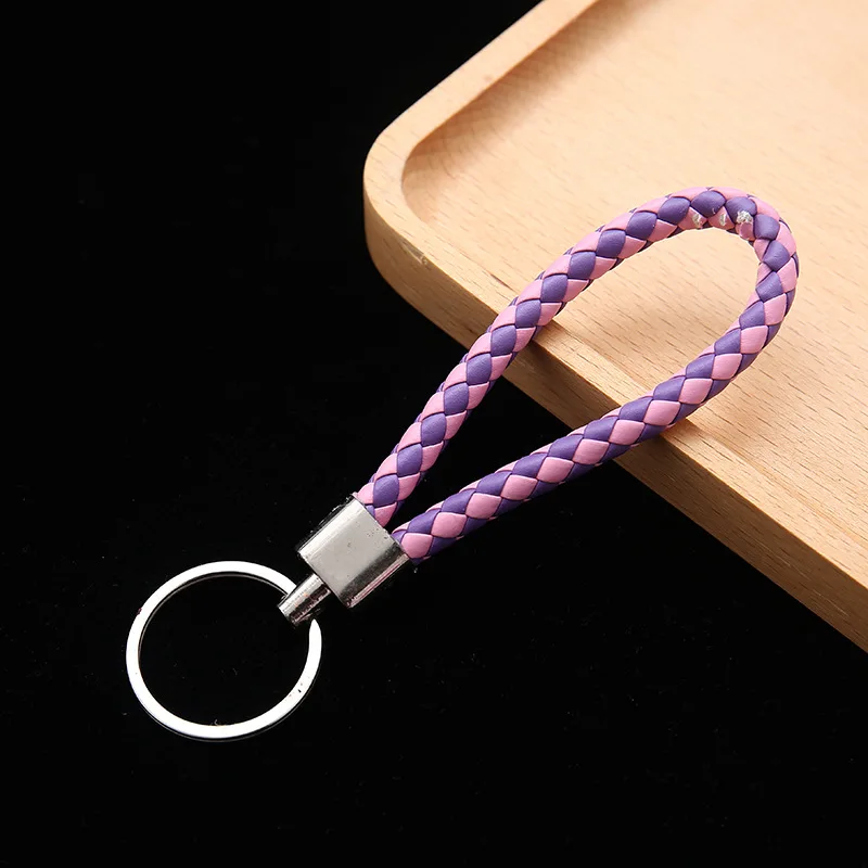 ALLZEDREAM Portachiavi In Pelle Intrecciata Con Cordino Per Cellulare - Regalo Uomo Donna - Oro