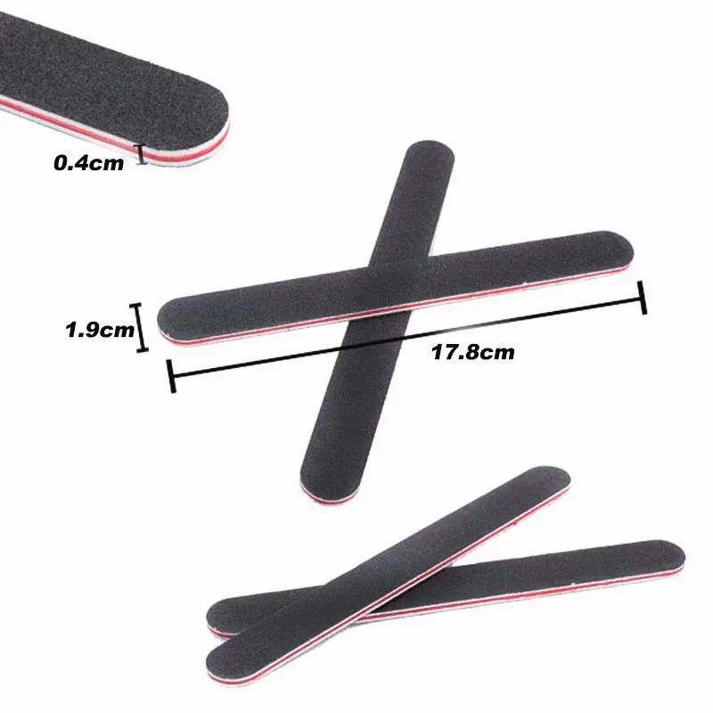 1/5Pcs Disposable Black Double Side Wooden Nail Files Sanding Manicure Tools for Nail Gel Polish Files Nail Files 100 180