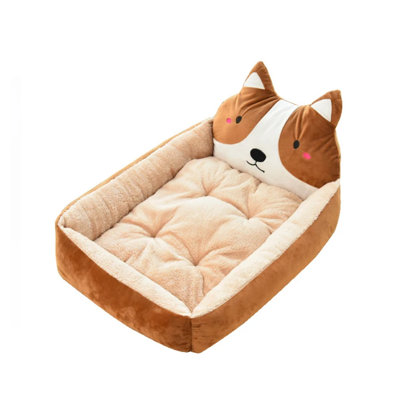 Dog mattress kennel puppy warm bed plush comfortable pet nest small