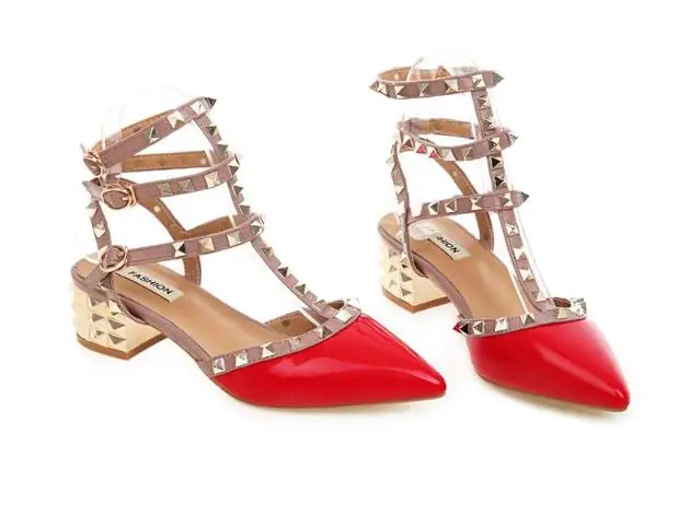 Женская обувь; коллекция года; летние женские туфли на высоком каблуке; Туфли на День Святого Валентина; женские туфли-лодочки с острым носком; женские туфли; femme - Цвет: Красный