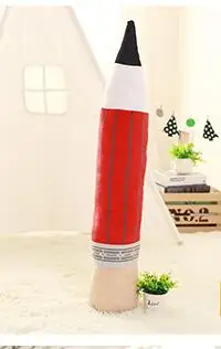 1 шт., креативная плюшевая ручка-карандаш, игрушка, подушка, валик, мягкие игрушки, куклы, подарок на день рождения, свадьбу, Декор для дома, спальни, магазина - Цвет: red