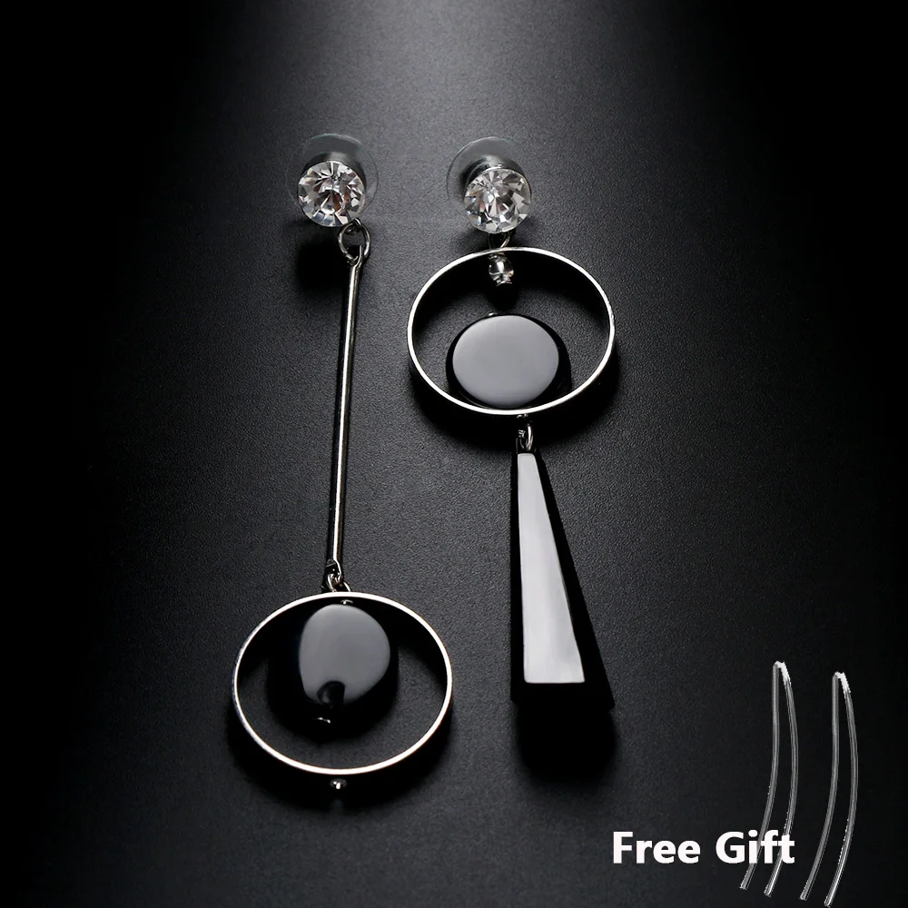 Women Asymmetry Rhinestone Long Dangle Earrings 1 Pair dangle earrings,drop earrings,pendant earrings,long earrings,acrylic earrings