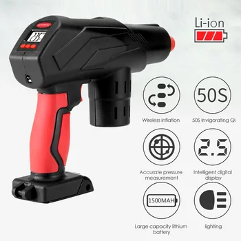 

VODOOL Portable Digital Air Compressor Tire Inflator Auto Air Pump With Tyre Pressure Monitor LED Light For Car Motorcycle Bike