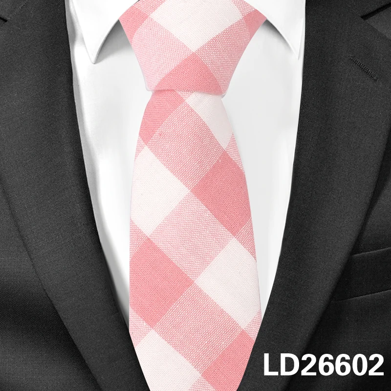 Мужской галстук клетчатые хлопковые галстуки для мужчин повседневные полосатые тонкие галстуки для Свадьба Вечерние 6 см ширина обтягивающие Галстуки для жениха Gravatas