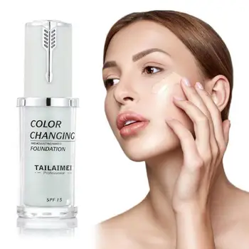 

Moisturizing Makeup Cover Base Cosmetics Primer Temperature Cream Liquid Complexion Concealer Change Foundation S6Z7