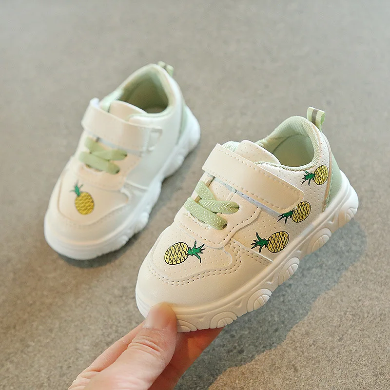 Cute Fruit Baby Girls Shoes Comfortable Leather Kids Sneakers For Girl Toddler Newborn Shoes Soft Bottom First Walker