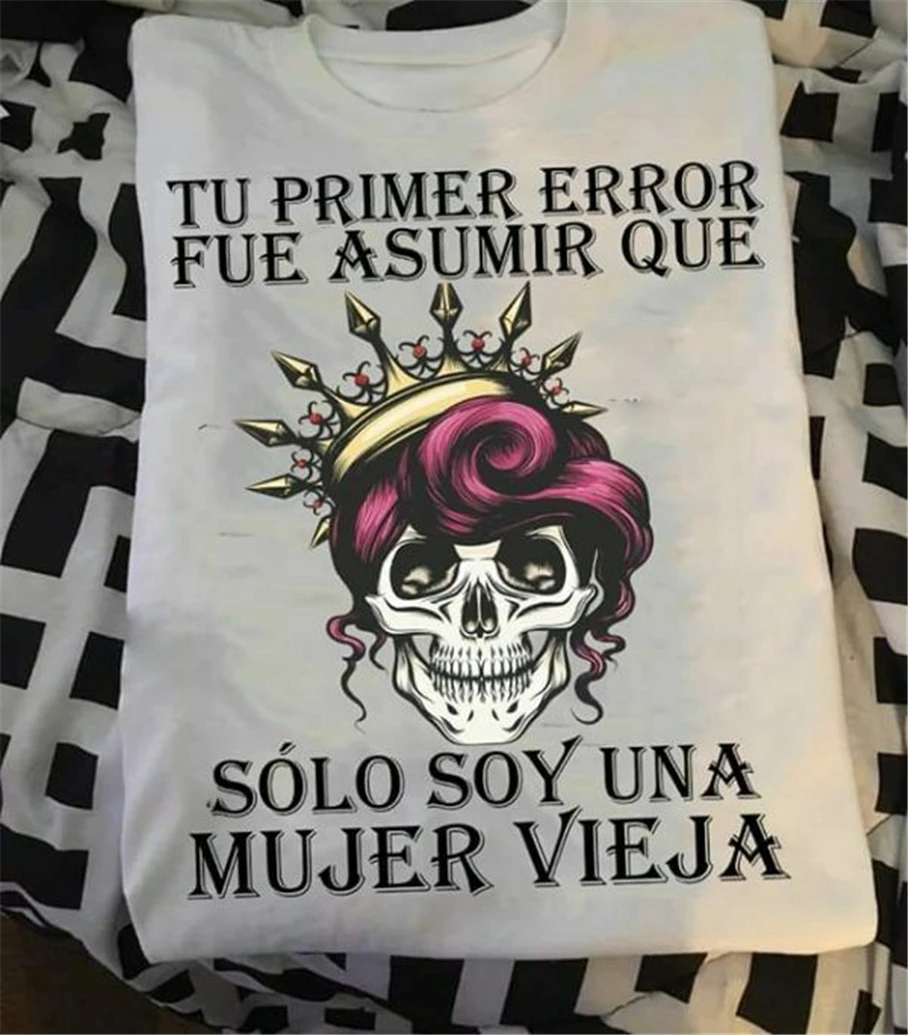 Tu Primer Error Fue Asumir Que Solo Soy Una Мужская футболка для Хэллоуина S-3Xl |