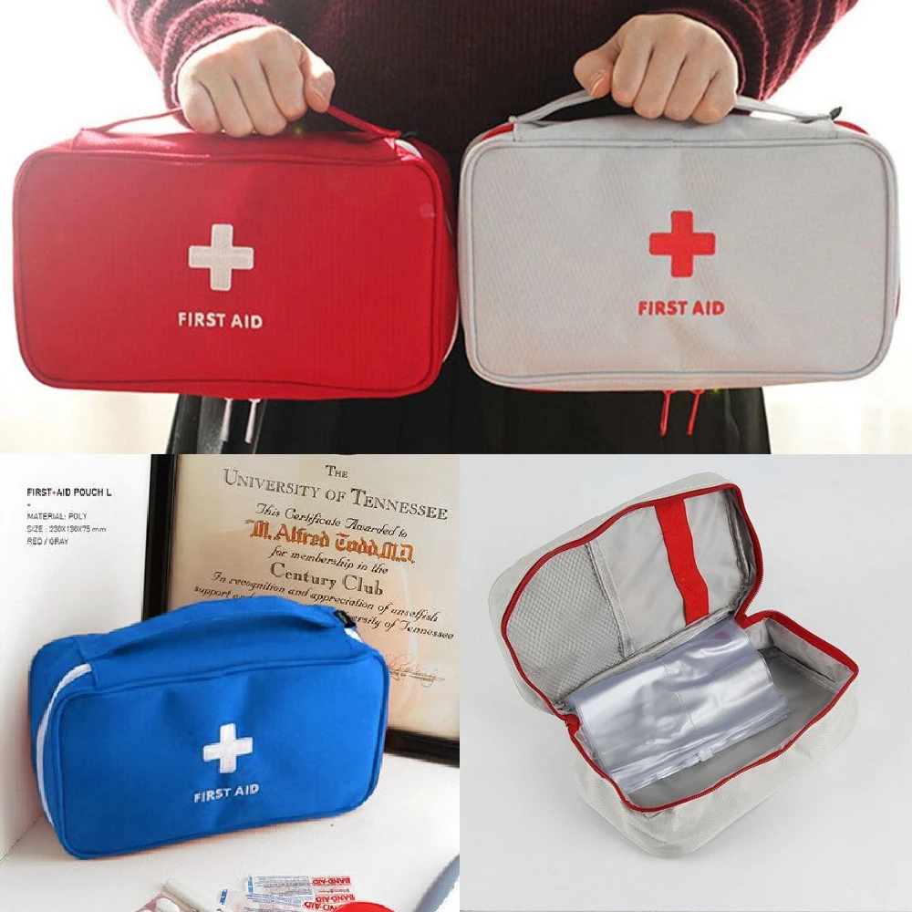 Kit de primeros auxilios vacío grande, caja médica de emergencia, portátil, viaje al aire libre, acampada, bolsa médica de supervivencia, gran capacidad para el hogar/coche