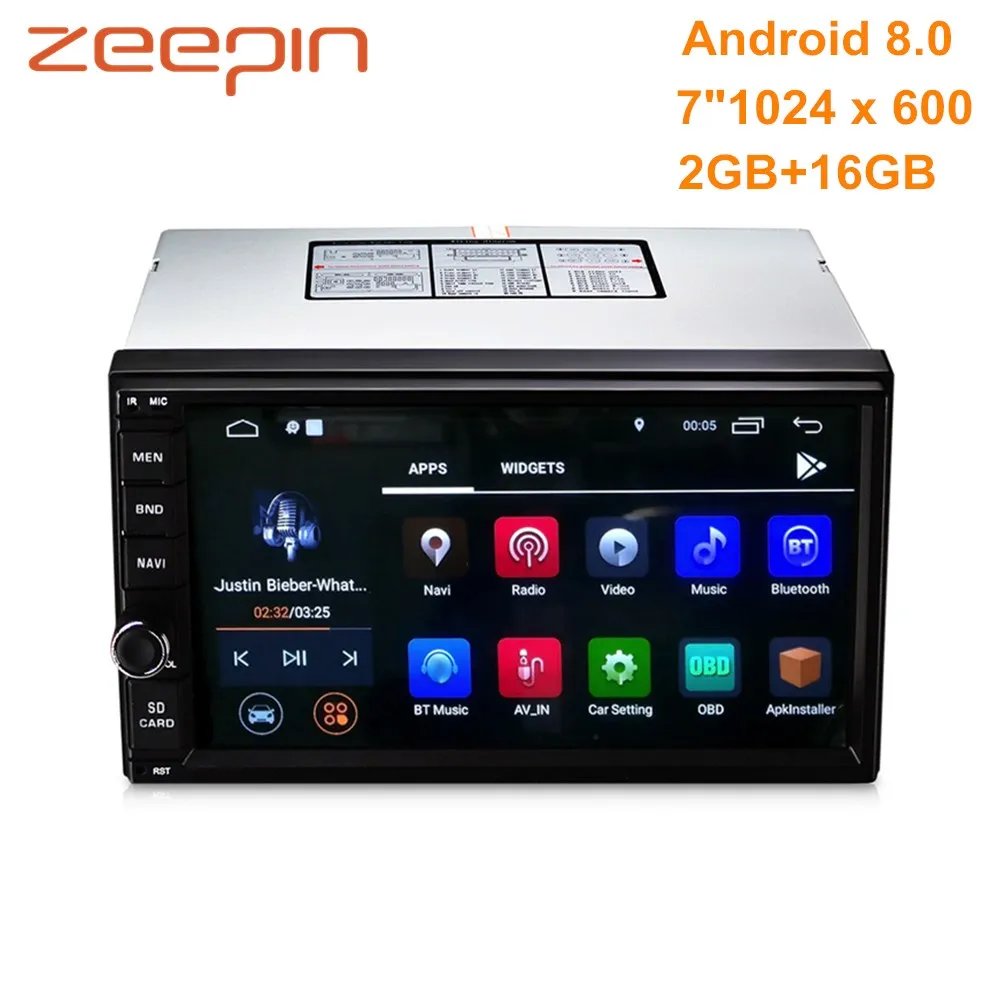 ZEEPIN 2 Din ГБ 16 Android 8 0 автомобильный стерео плеер четырехъядерный головное