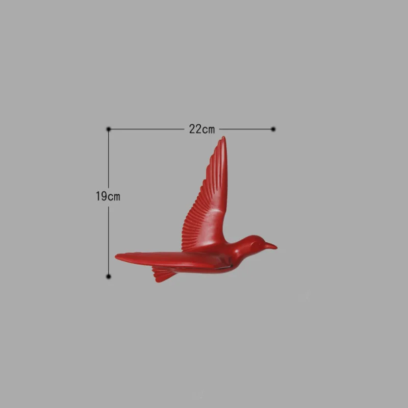 Европейский Креативный резиновый Настенный 3D орнамент в виде чайки, птицы, Настенная Наклейка для гостиной, телевизора, фоновое украшение, подвеска в виде животного - Цвет: Red C