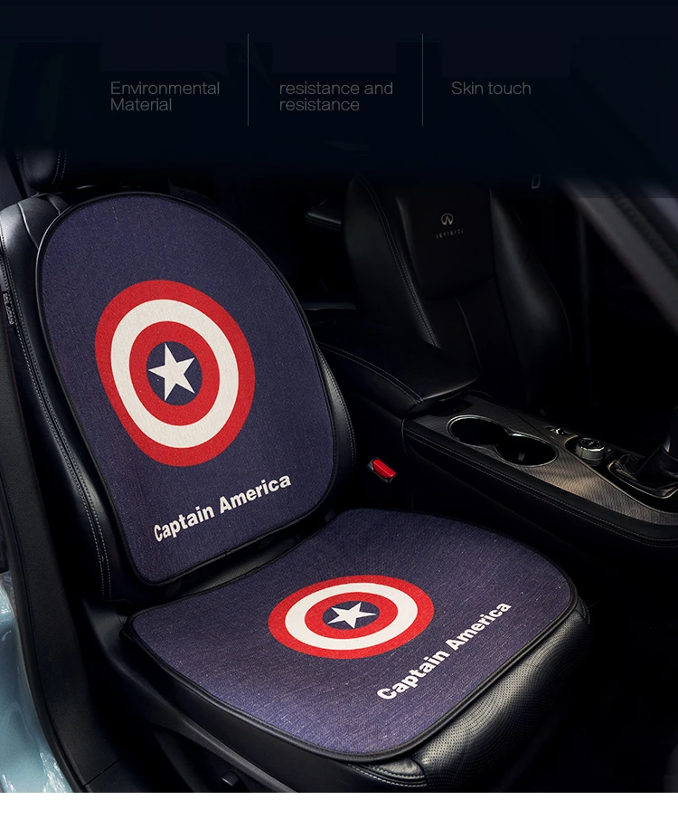7 шт./компл. мультфильм marvel Мстители Чехлы для автомобильных сидений протектор Капитан Америка Бэтмен, Железный Человек подушка для автомобильного сидения Чехлы для автомобилей