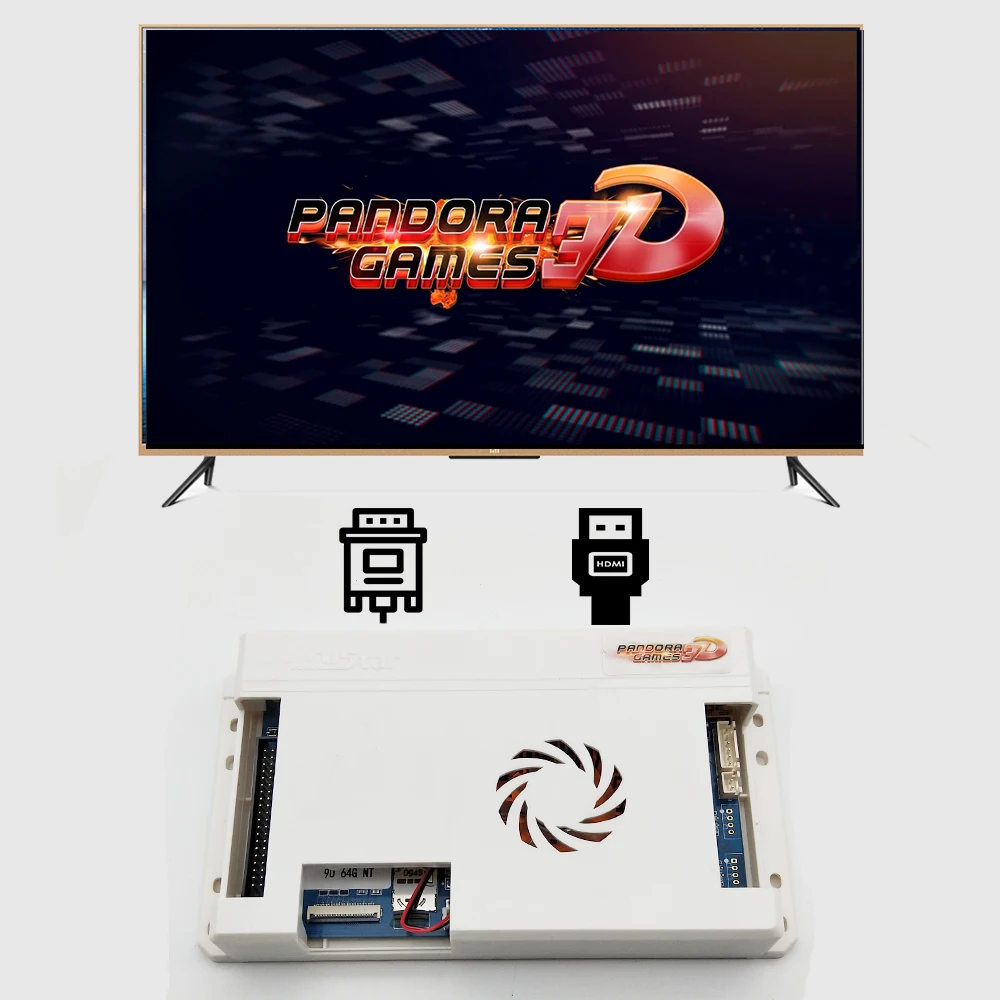  2 Player Original Pandora Game 3D Kit Copy SANWA JoystickChrome LED Push Button for DIY Arcade Mach - 4000345873211
