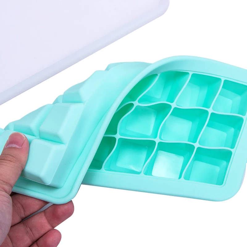21-Cavity Square Silicone Large Ice Square Tray Maker Mold Mould Tray Soft Bar Pudding Jelly Maker