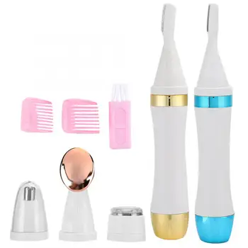 

4 in 1 Eyebrow Trimmer Multi-Functional Hair Shaver Nose Hair Cutter Massage Machine Face Massager Trimmer
