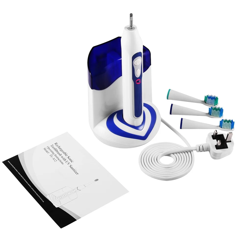 

Sonic Electric Toothbrush with UV Sanitizer Cordless USB Rechargeable Waterproof Deep Clean Tooth Tools Hot Selling
