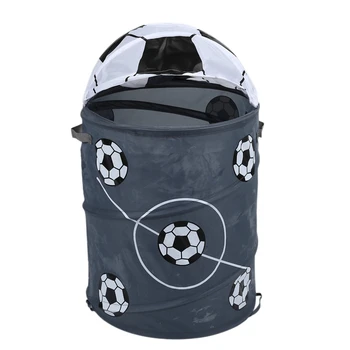

Hot XD-Football Modeling Collapsible Laundry Basket Storage Barrels Storage Barrel Polyester Cloth Toy Store