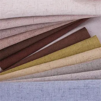 

Sofa Fabric Solid Linen Fabric Material For Making Curtain Upholstery Fabrics Sewing Cushion Cover