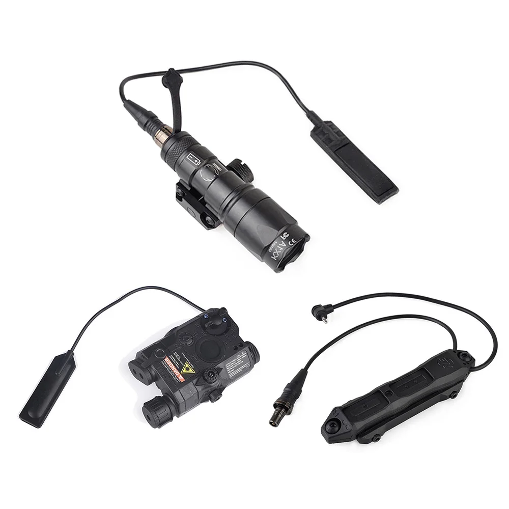 

WADSN New Upgrade Airsoft PEQ 15 LA-5C UHP Green Red Laser with Surefir M300 Scout Light Tatical Hunting Weapon Flashlight Kit