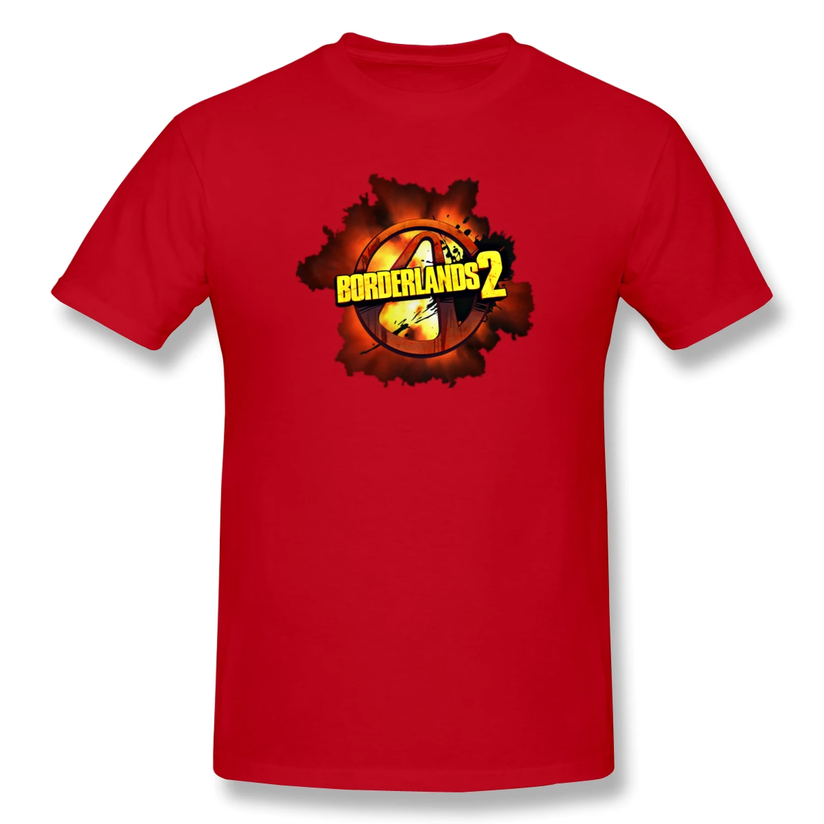 Borderlands Fire Logo Casual O-Neck Men's Basic Short Sleeve T-Shirt 100% Cotton Tee Shirt Printed