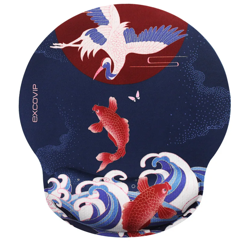 

EXCO Mouse Pad with Wrist Rest for Computer Laptop Notebook Koi Fish Mouse Mat Anti-Slip Rubber Ergonomic Mousepad Wrist Support