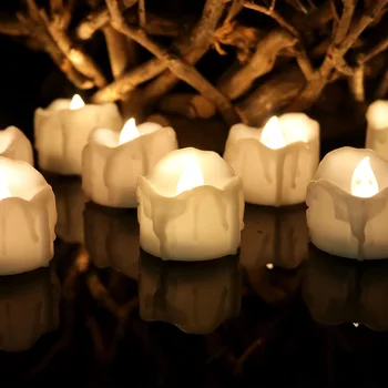 

12pcs/pack Candle Lamp Battery Operated UV Flameless Wedding Party Tea Light Beautiful Decor Romantic