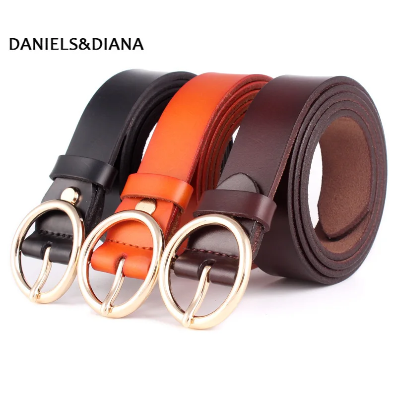 

Vintage fashion women belt Solid round shape buckle classic black waist belt Casual metal leather female long belts 2020