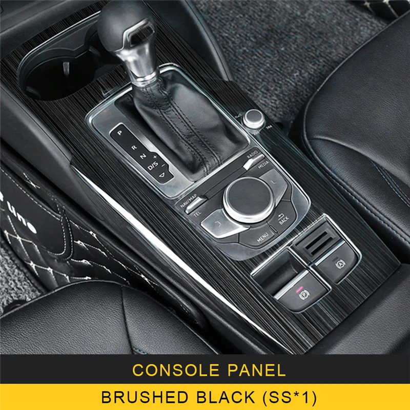 brushed blackX1 GELINSI для Audi A3- автомобильный Стайлинг центральная консоль панель передач накладка рамка наклейка хромированные аксессуары для интерьера - Название цвета: brushed blackX1